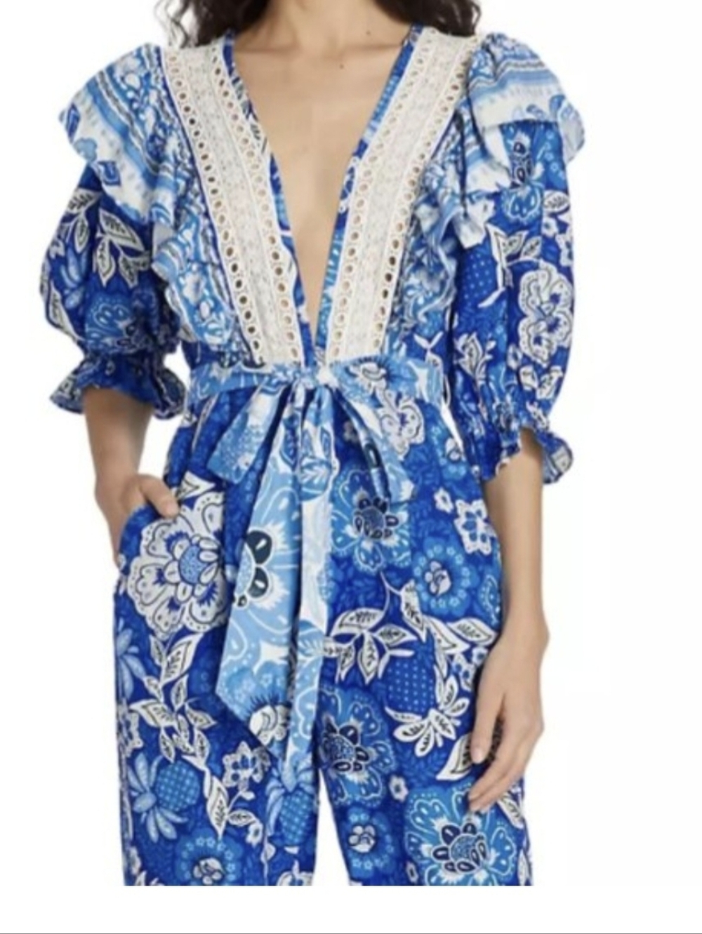 NWOT Farm Rio Full Of Flowers Jumpsuit - Picture 3 of 7